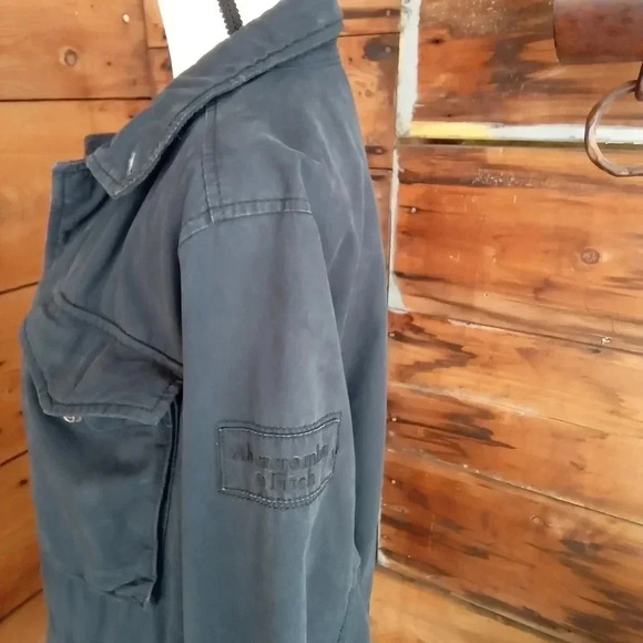 Abercrombie & Fitch Utility Jacket Mens S Blue - Picture 4 of 10